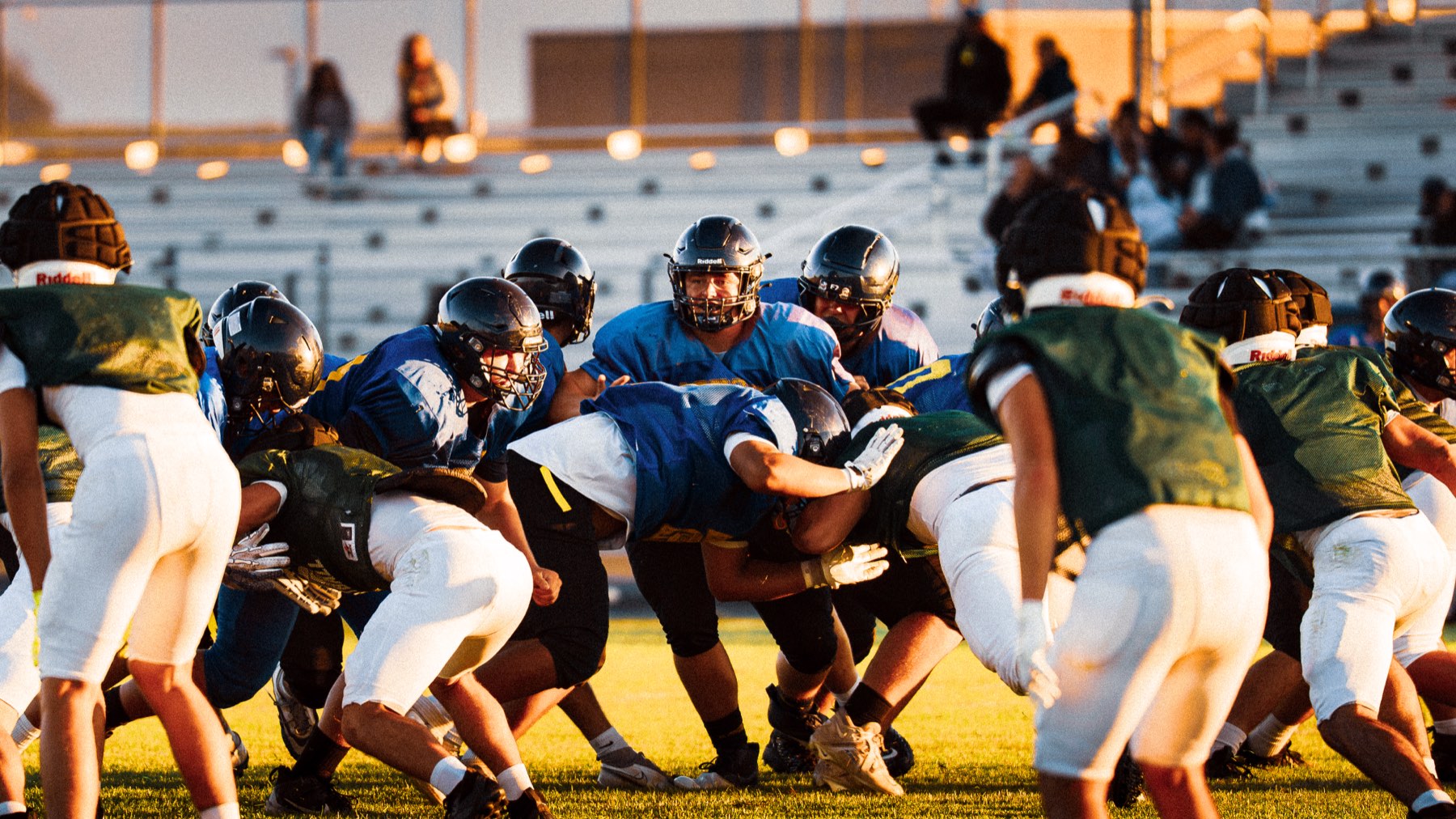 Arroyo Grande football working through a tackling drill